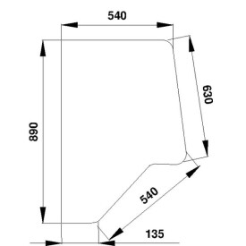 Türscheibe hinten UNIVERSAL D7014