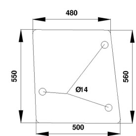 Vetro laterale UNIVERSEL D7112