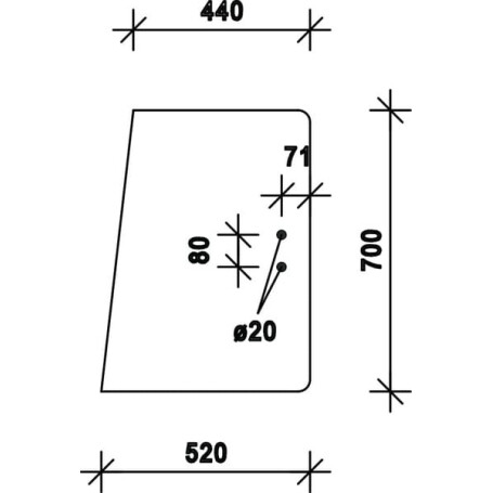 Vitre latérale UNIVERSEL D7759
