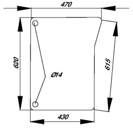 Frontscheibe unten UNIVERSAL D8181