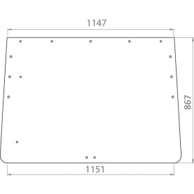 Vitre arrière UNIVERSEL D8506