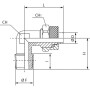 Embout de raccord coudé UNIVERSEL ECPOT818