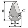 Couteau de désileuse UNIVERSEL FM18158