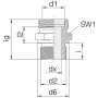 Raccord VOSS GES10LR14