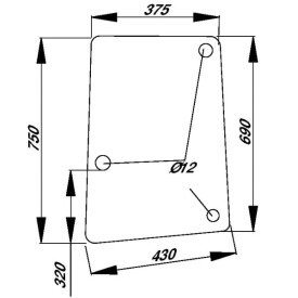 Cristal lateral UNIVERSAL L113306N