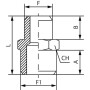 Raccord cônique double UNIVERSEL PN3434T