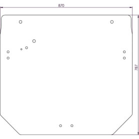 Vitre de cabine arrière UNIVERSEL R261272N