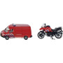 Camion de pompiers avec moto miniature SIKU S01656