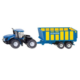 Tractor New Holland con remolque autocargador SIKU S01947