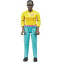 Figurine féminine avec pantalon turquoise BRUDER U60404