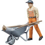 Ouvrier avec brouette miniature BRUDER U62130
