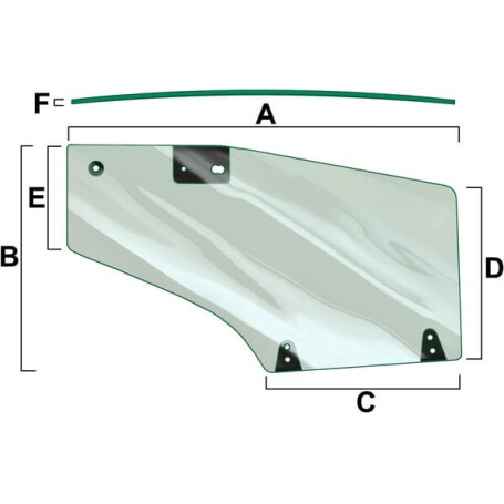 Vitre de porte droite VAPORMATIC VPM7422
