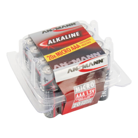 Lot de 20 piles alkalines ANSMANN 2109952