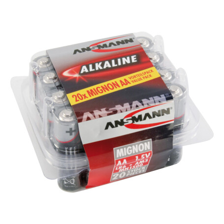 Lot de 20 piles alcalines ANSMANN 2109955