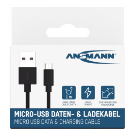 Câble de chargement USB vers Micro-USB ANSMANN 2109976