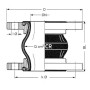 Raccord de tuyau élastique ELAFLEX ERVCR100
