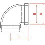 Coude 90 degrés UNIVERSEL FG9014RVS