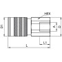 Raccord PARKER FEM2514FB