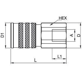 Raccord PARKER FEM75112FB