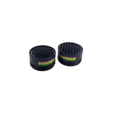 Lot de 2 cartouches filtrantes UNIVERSEL avec fixation à vis pour notre masque DMPRUSF-01 - Norme EN141 - EN143 - EN14387