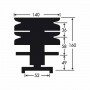 Cojinete CAST - DYNAMARK - AMF - NOMA 310675 polea doble Diametre 140