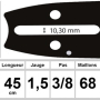 Guide Oleo Mac / Olympic - Ozaki coupe 45 cm