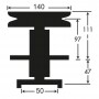 Cuscinetto CAST - DYNAMARK - AMF - NOMA - 327519 - 307354 - 56424 / HUSQVARNA 533317705 - 533056424 puleggia diametre 140
