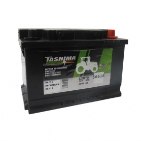 Batterie 12V 70A/H - borne + à droite - TASHIMA