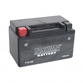 Batterie YTZ10S + à gauche
