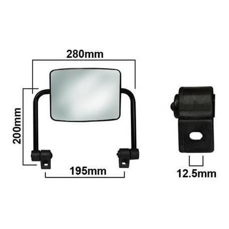 Rétroviseur avec support VAPORMATIC VLD1056