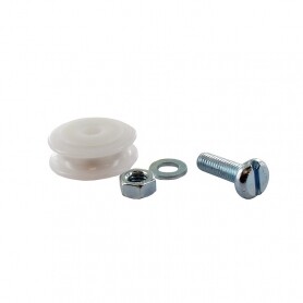 Jeu de 2 roues de porte de serre coulissante - Diamètre 28 mm