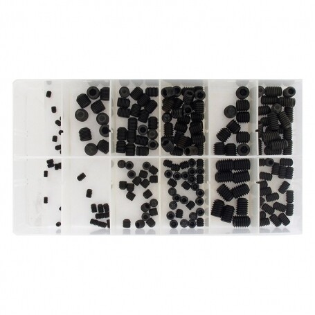 Coffret de vis 6 pans creux sans tête - pas américain - 190 pièces