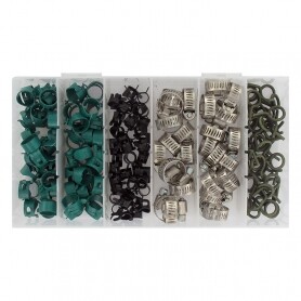 Coffret de colliers élastiques à visser - 160 pièces
