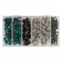 Coffret de colliers élastiques à visser - 160 pièces