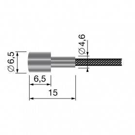 Cavo per 19 filo - lunghezza 2500 mm - diametro 2,5 mm