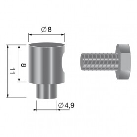 Cavallotto cavo - diametro 2,5 mm