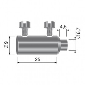 Cavallotto cavo doppio - diametro 3 mm