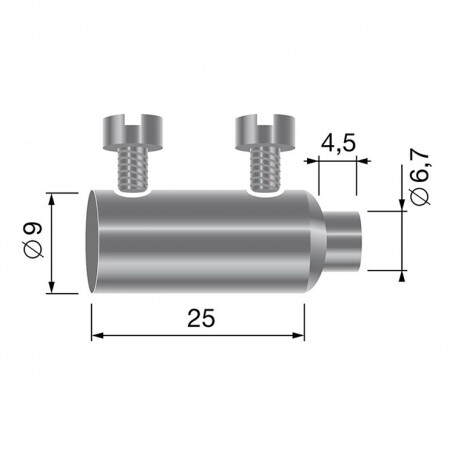 Cavallotto cavo doppio - diametro 3 mm
