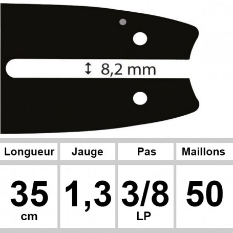 Guide OZAKI 35  cm 3/8LP 1,3mm