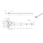 Jeu de 2 charnière T 24"x600mm UNIVERSEL TO4196G