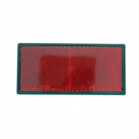 Catadioptre adhésif rouge rectangulaire 90x40 mm