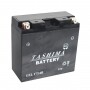 Batterie YT14BBS + à gauche (livrée avec électrolyte)