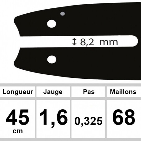 Guide OZAKI 45 cm 0,325 1.6mm