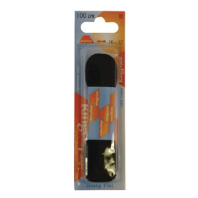Lacet plat noir 100cm UNIVERSEL 63100102MF