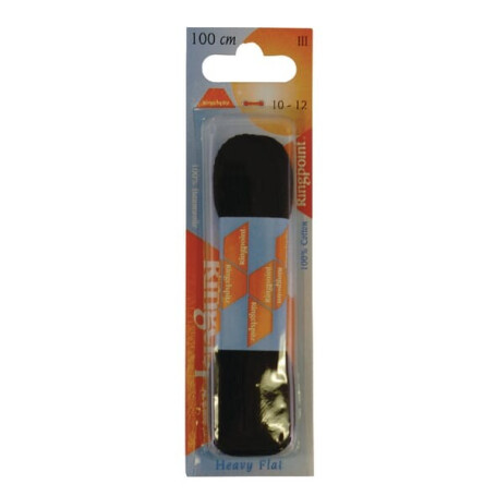 Lacet plat noir 120cm UNIVERSEL 63120102