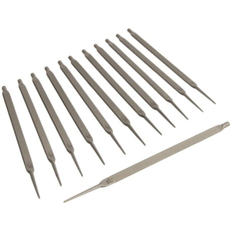 Lot de 12 limes plates pour double angle de coupe droite VALLORBE LC1002022798