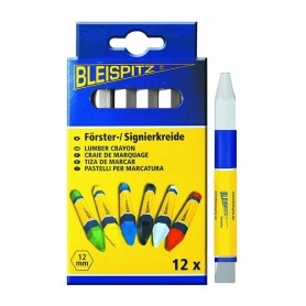 Aluminium 12 forstkreide markierungsclips weiß BLEISPITZ