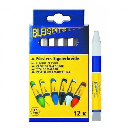 Aluminium 12 forstkreide markierungsclips weiß BLEISPITZ
