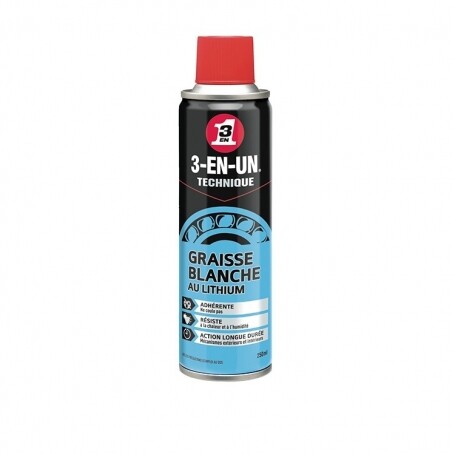 Aérosol graisse blanche au lithium 3EN1 250ml