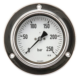 Manómetro diámetro 100 0-250 bar 1/2" montaje en panel MA100250P08SSGF